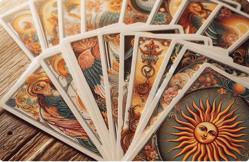 O Baralho Cigano é muito mais que um conjunto de cartas; é um portal direto para a intuição, revelações e conselhos que podem transformar sua vida. Cada carta carrega um significado profundo, simbolizando aspectos do amor, finanças, saúde, espiritualidade e muito mais.